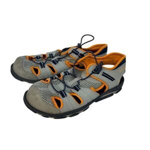 New Balance Kids Youth Adirondack Adjustable Sandals Gray Orange G4 Women's 5.5